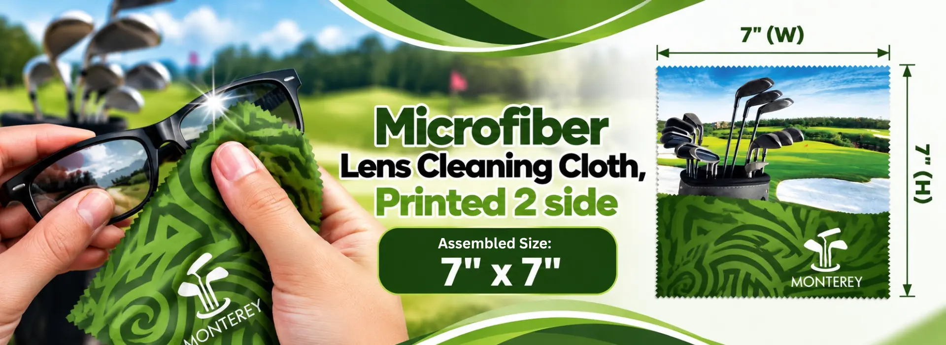 Microfiber Lens Cleaning Cloth Printed 2 side 7×7
