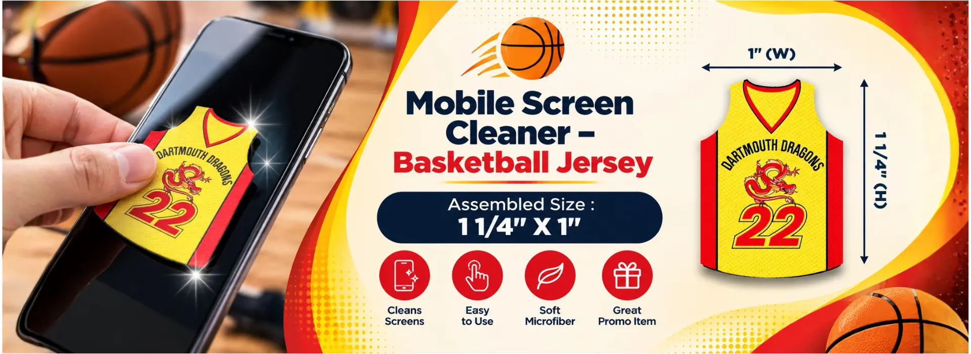 Nettoyant pour écran mobile pour maillot de basket
