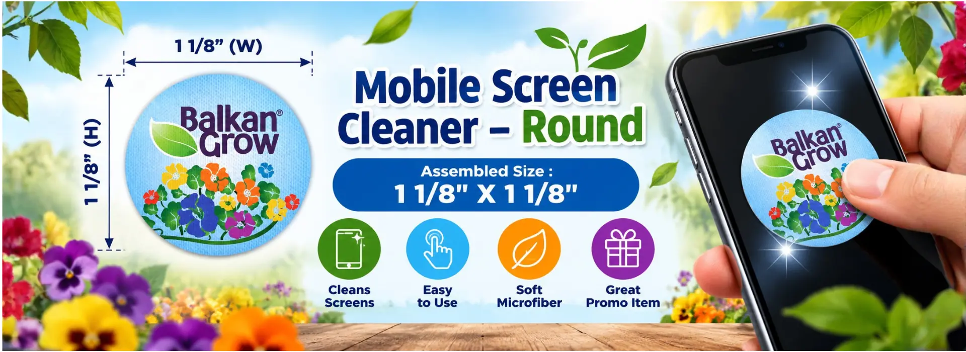 Nettoyant pour écran mobile rond