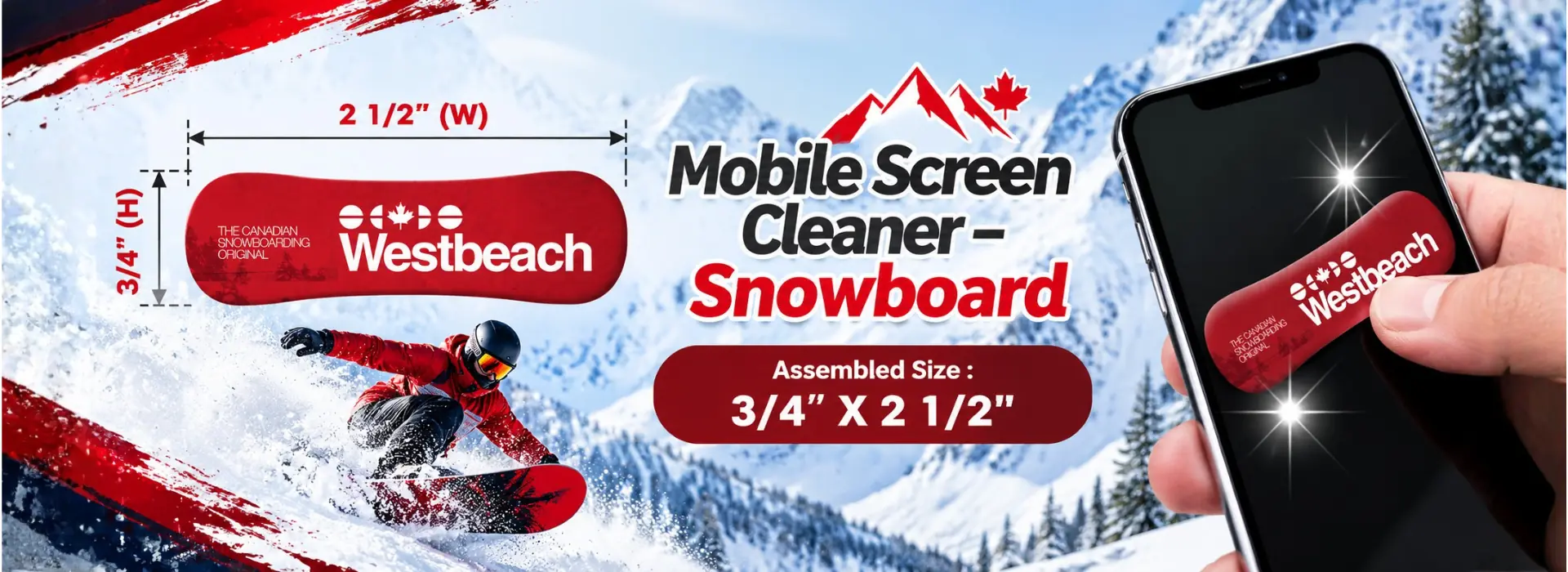 Nettoyant pour écran mobile Snowboard (2)