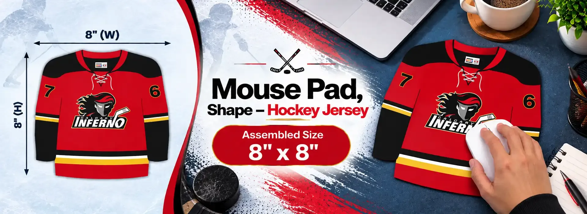 Éponge de souris, forme – T-shirt de hockey1