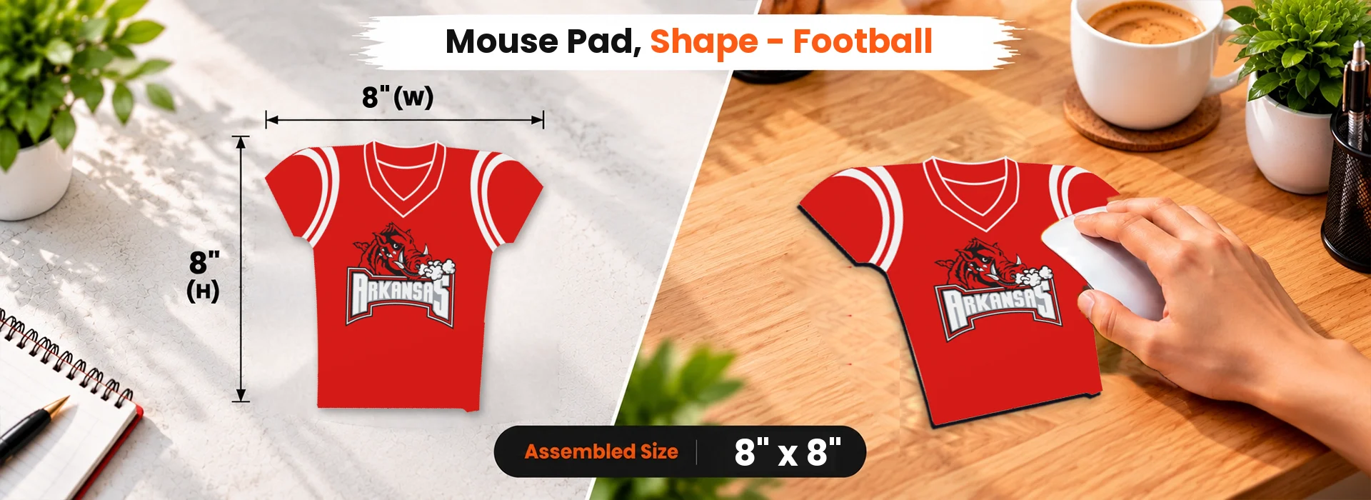 Mouse-Pad-Shape-Football-8×8