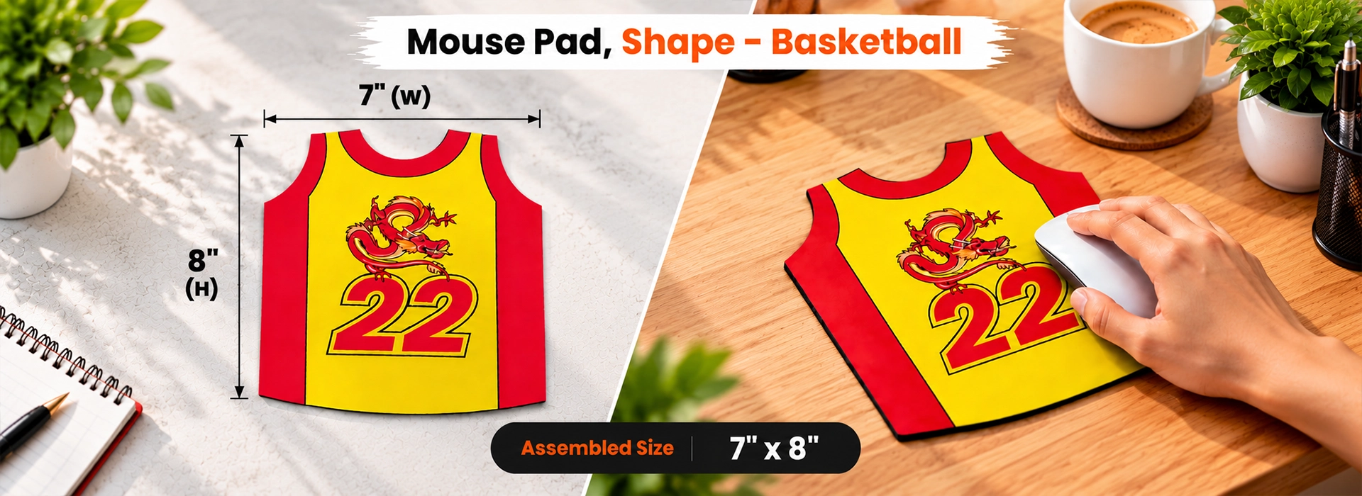 Mouse Pad, Shape – Basketball -2