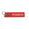 Porte-clés en tissus sergé
