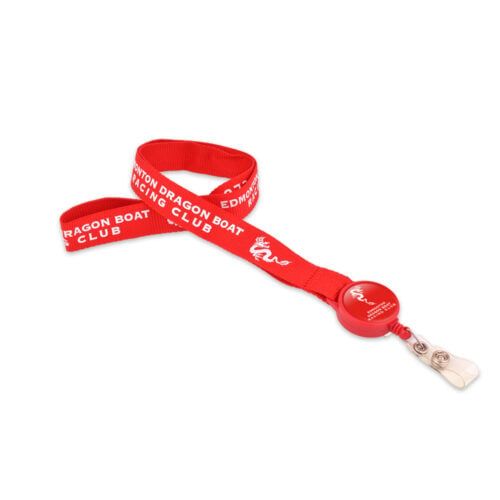 China Silkscreen Lanyard with Retractable Badge Reel Combo