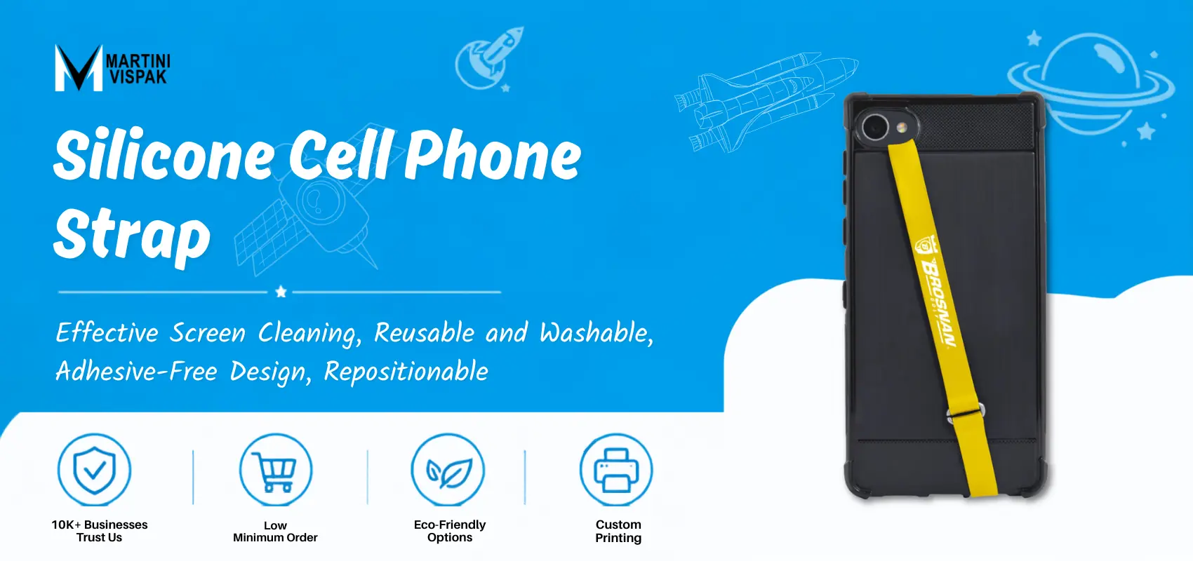 Sangle de téléphone portable en silicone