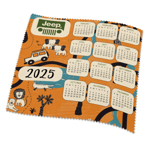 Microfiber Lens Cleaning Cloth - Calendar, Sublimated - 10" x 10"