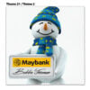 Microfiber Lens Cleaning Cloth(Winter Theme), Sublimated – 7″ x 7″