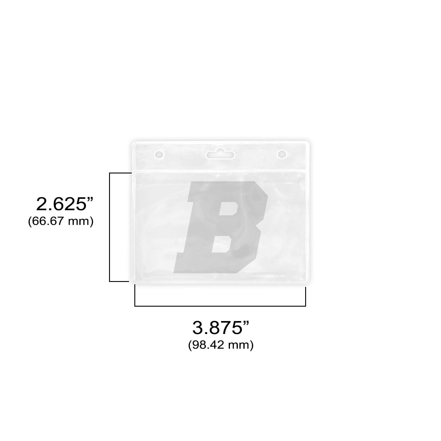 ID Vinyl Badge Holder, Size B