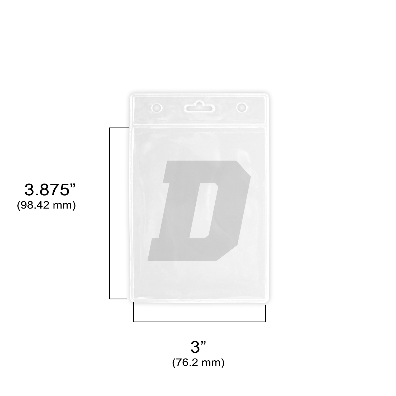ID Vinyl Badge Holder, Size D
