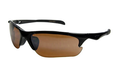 Lunettes de soleil sport, semi-cerclées, en plastique – taille moyenne
