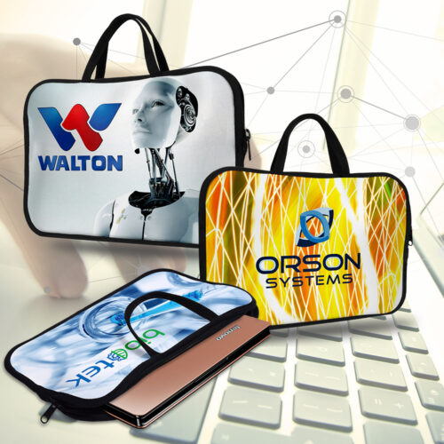 Sac à fermeture à glissière pour ordinateur portable avec poignée