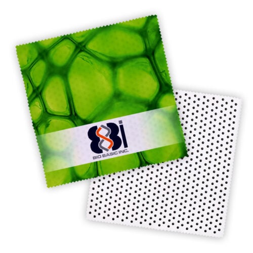 Chiffon de nettoyage de lentilles en microfibre, points en silicone - 18 cm x 18 cm"