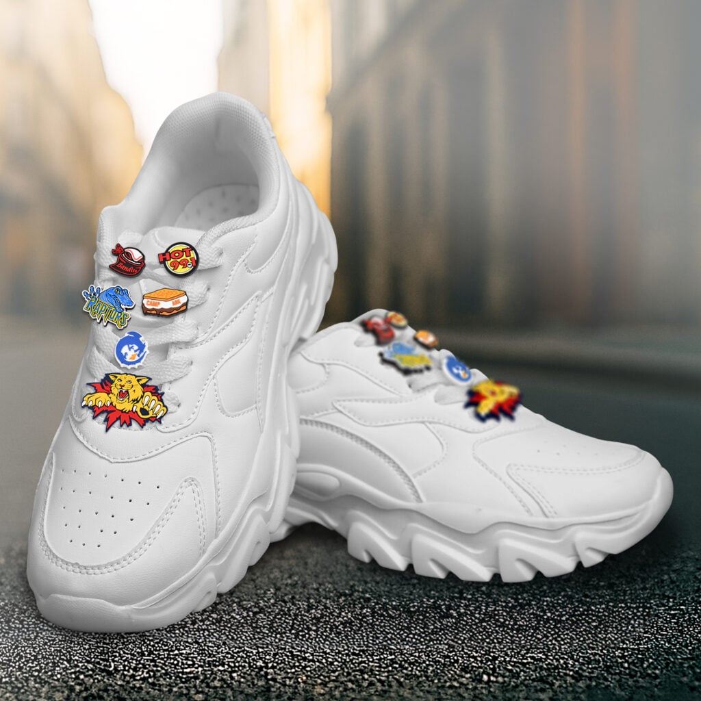 breloques de lacets de chaussures en PVC 2D