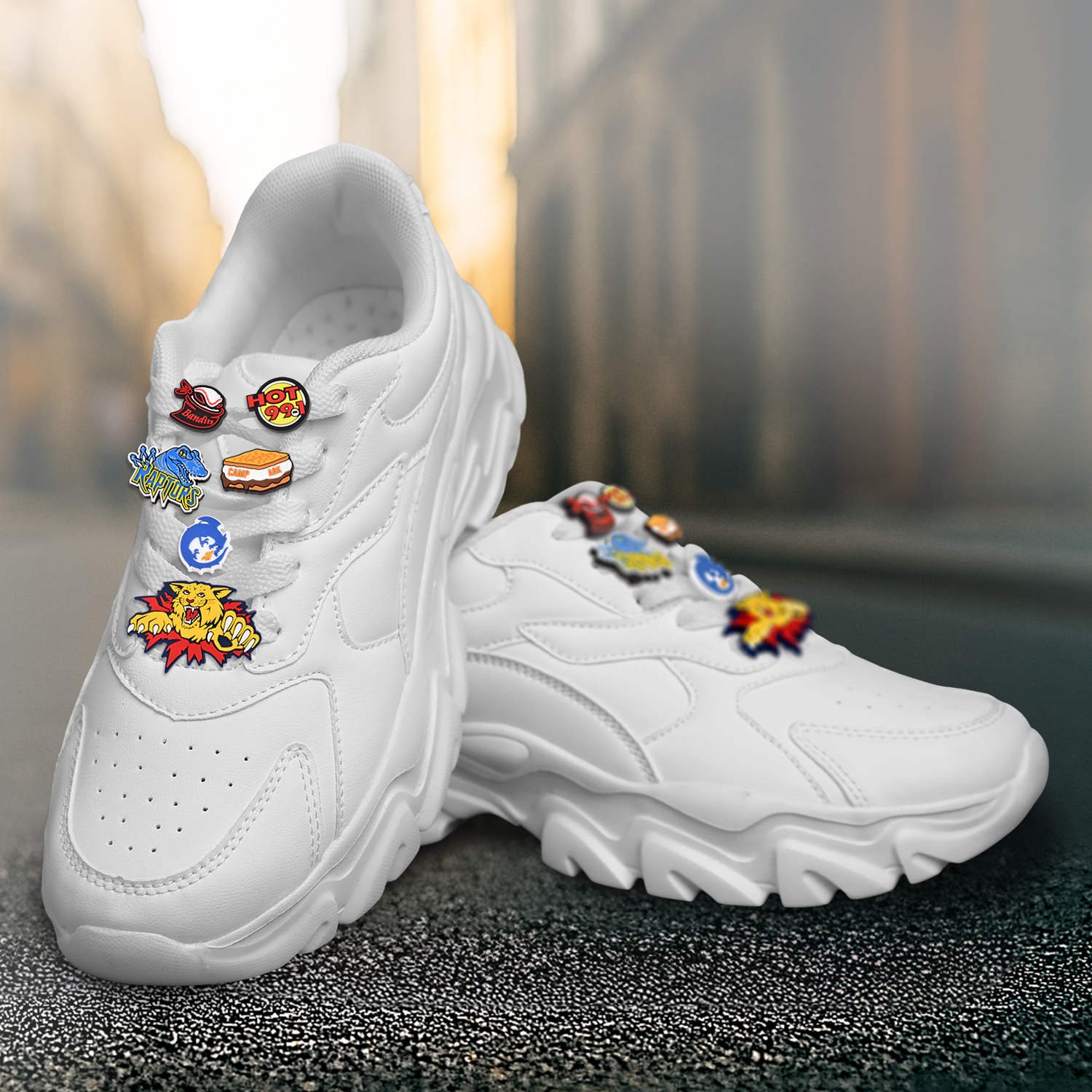 breloques de lacets de chaussures en PVC 2D